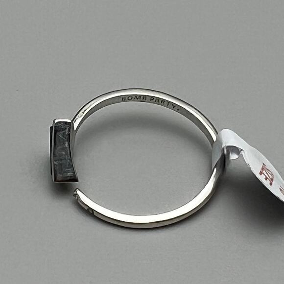 Bomb Party Follow Your Arrow Genuine Blue Apetite Quartz Stone Size 10 Ring - Picture 6 of 8